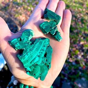 Natural Malachite Slab Pieces | Crystal Nice Quality | 65g